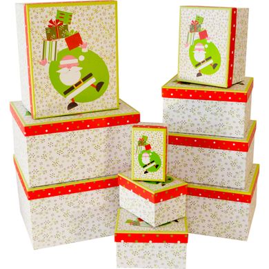 Caja de cartón decorativa para regalos 17108179, juego de 10 pzs.