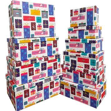 Decorative cardboard gift box 11102231, packing 10 pcs.