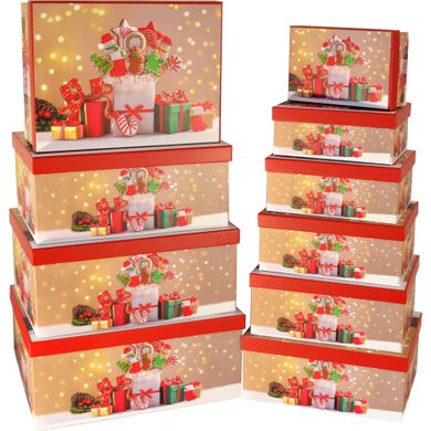 Caja de cartón decorativa para regalos 11102623, juego de 10 pzs.