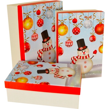 Caja de cartón decorativa para regalos 11033684, juego de 3 uds.