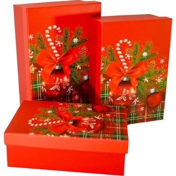 Caja de cartón decorativa para regalos 11033593, juego de 3 uds.