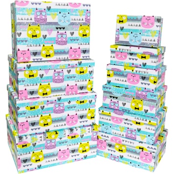 Caja de cartón decorativa para regalos 11102063, juego de 10 pzs.